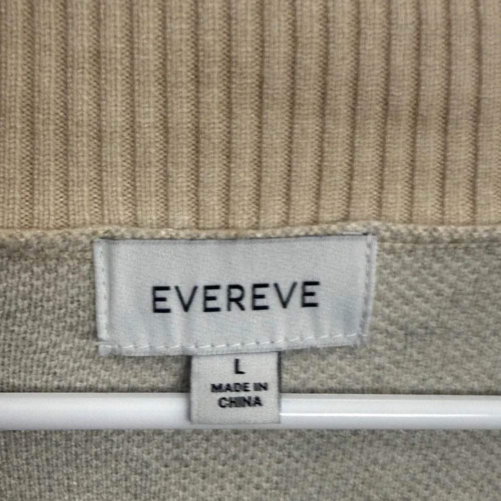 Evereve Beige and Gray Argyle Cardigan - Picture 3 of 4